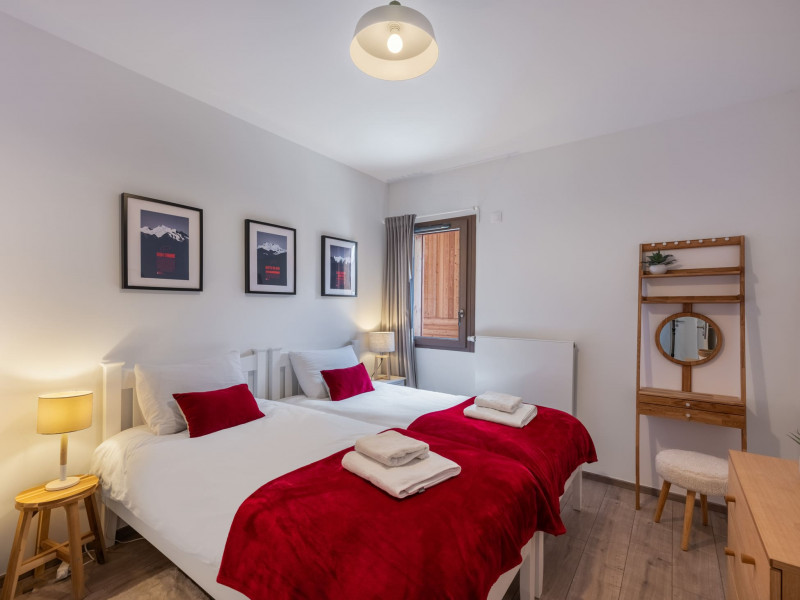Résidence O Rouge, Appartement 2, Chambre 2 lits simples, Châtel Vacances au ski