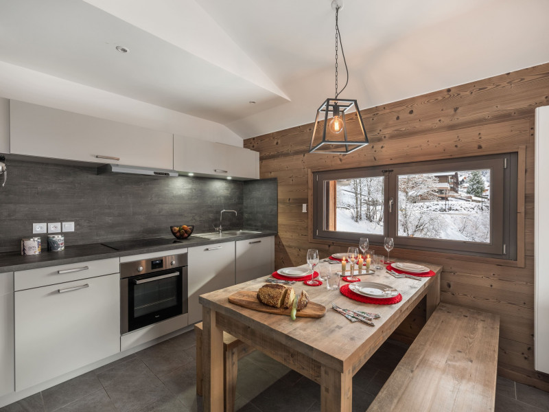O Rouge Residence, Apartment A202, Kitchen, Châtel: Ski, Snow, Sun