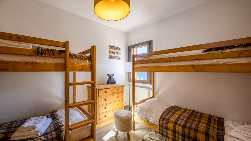 Residence O Rouge, Bedroom bunk bed, Châtel Ski rental