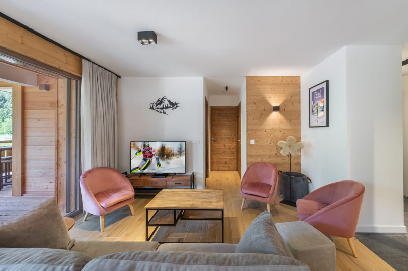 Residence Quintessence, Apartment 201A, Chatel, Living room, Portes du Soleil