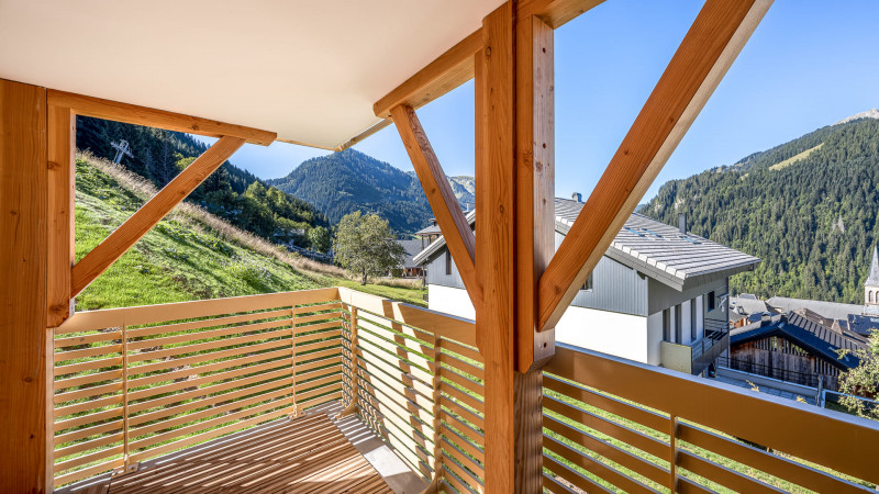 Résidence the VIEW, 6 personnes, Châtel, centre du village, balcon, vue montagne