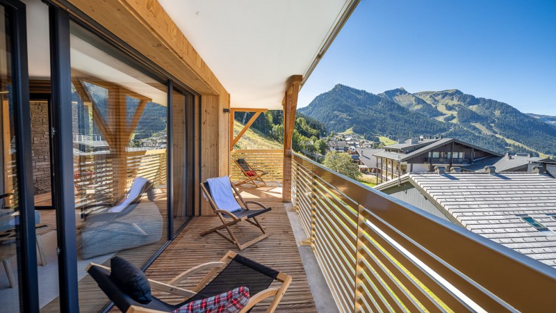 Résidence the VIEW, 6 personnes, Châtel, centre du village, balcon, vue montagnes