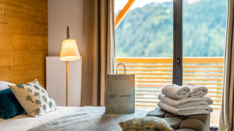 Résidence the VIEW, 6 personnes, Châtel, centre du village, chambre double, balcon