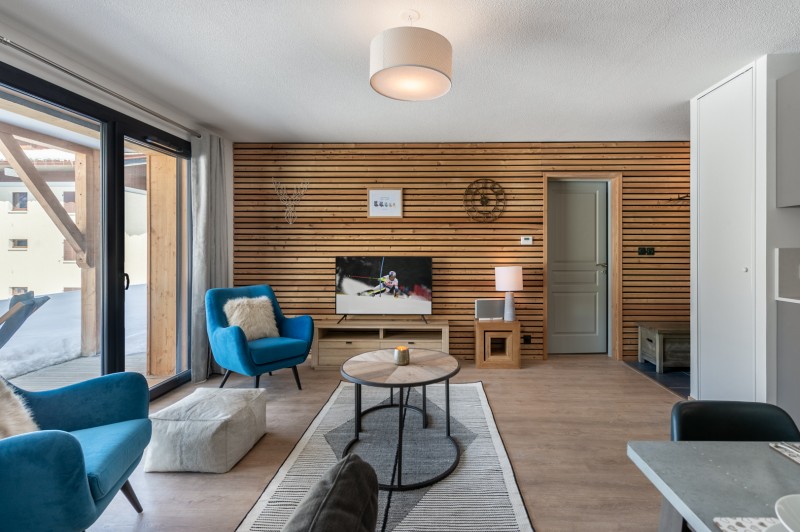 Résidence the VIEW, 6 personnes, Châtel, centre du village, salon, salle à manger