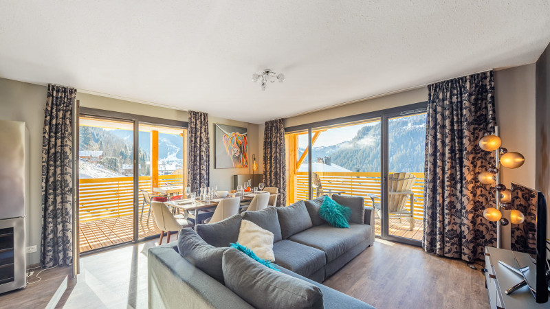 Residence THE VIEW, 6 people, Châtel centre, Living room, Holidays 74390