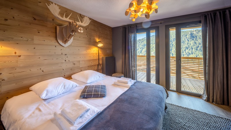 Résidence the VIEW, 8 personnes, Châtel, centre du village, chambre double, balcon