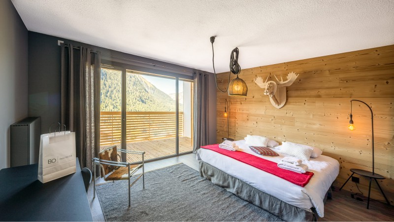 Résidence the VIEW, 8 personnes, Châtel, centre du village, chambre double, balcon