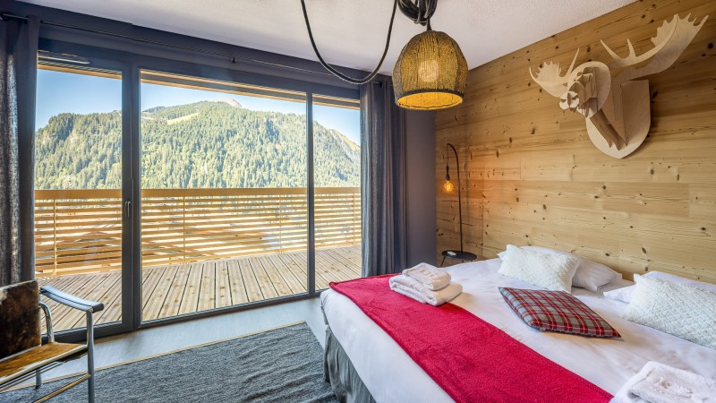 Résidence the VIEW, 8 personnes, Châtel, centre du village, chambre double, balcon