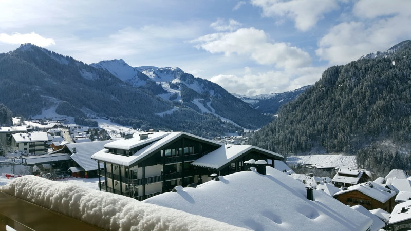 Résidence the View, Châtel centre, balcon, vue montagnes, Hiver Location 