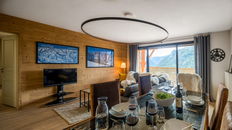 Residence THE VIEW, Châtel centre, Living room and dining room, Alps Stay