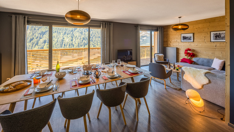 Residence the VIEW, Châtel centre, Living and dining room, Stay Chatel
