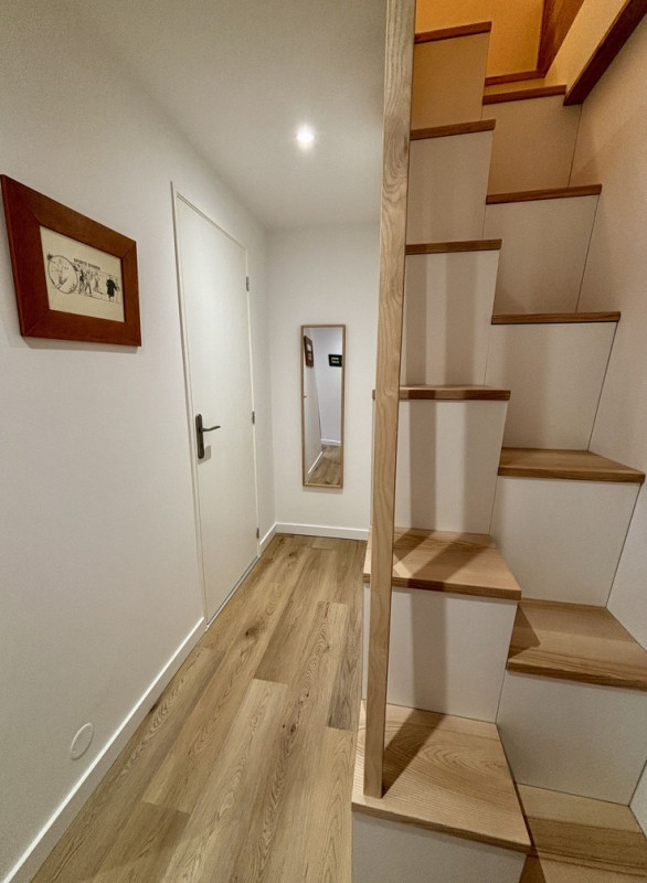 Résidence Yéti 3, Appartement 29, 6 personnes, Petit Châtel, entrée avec escalier mezzanine, Les Portes du Soleil Châtel