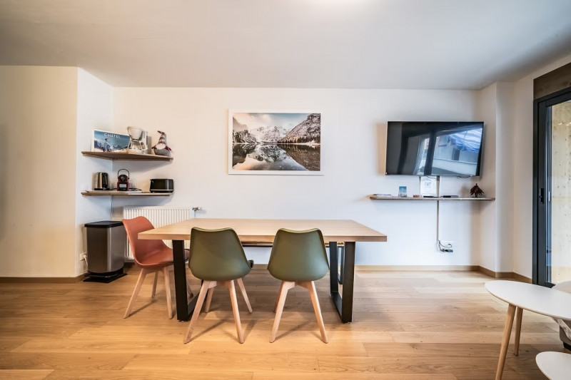 Les Soldanelles Apartments, Apt. 3B, Châtel, Dining room, Porte du Soleil
