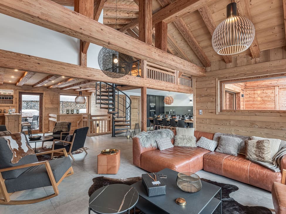 Salon dans chalet Bois Colombe, Prestige, Châtel, Portes du Soleil
