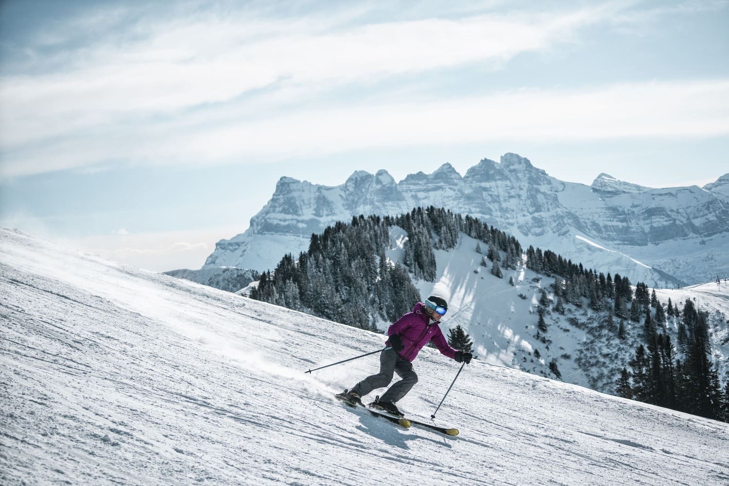 Ski weekend with a low of snow on Chatel slopes